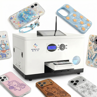 Imprimante pour coques de téléphone Refinecolor, impression couleur CMYKW en deux minutes, imprimante UV à plat pour petites entreprises, imprimante pour coques de téléphone