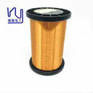 AWG42-alambre de cobre esmaltado de alta pureza, alambre de cobre pesado de 0.063mm, aislado AWG 42, formol esmaltado dorado sólido Awg42/0.063mm 155