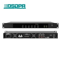 Amplificateur de puissance commercial de classe D Amplificateur mélangeur 1U 1500W avec 2 entrées MIC et 2 entrées AUX