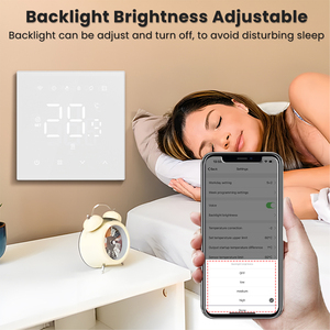 <span class=keywords><strong>Thermostat</strong></span> programmable Tuya WiFi pour chauffage au sol électrique, chauffage à l'eau, chaudière à <span class=keywords><strong>gaz</strong></span>, compatible avec Google Home, Alexa, Matter - Product Image 5