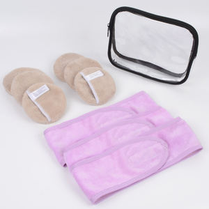 شعار مخصص مايكروفايبر سبا عقال ومكياج الجمال العناية بالبشرة مجموعة وسادات تنظيف فاسيواش - Product Image 5