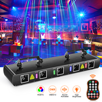 Projecteur laser RGBYC à cinq faisceaux + LED RGB pour scène, éclairage de fête, DJ, KTV, projection de motifs, lampe laser, éclairage laser linéaire