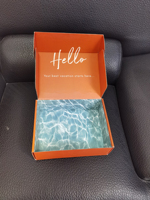 Boîtes d'emballage personnalisées en carton rigide couleur orange mat avec impression UV, conception de logo gratuite