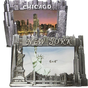 Marco DE FOTOS pintado a mano de resina 3D Washington DC recuerdo histórico americano Los Ángeles <span class=keywords><strong>Chicago</strong></span> Nueva York 4x6 "marco de fotos MDF - Product Image 1