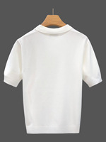 LVLAEA Vente en Gros Polo d'Été pour Homme en Tricot Fin Soie Glacée Nouvelle Collection Jeunesse Luxe 2025 Manches Courtes Col à Revers pour Homme
