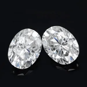 합성 다이아몬드 원석 반지를 위한 최고 백색 D E F 색깔 느슨한 타원형 moissanite