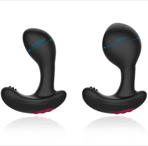 Unisex Rechargeable Silicone Vibrating Prostate Massager Anal Vibrator Sex Toy Inflatable Butt Plug
