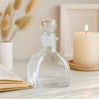 Bouteilles diffuseurs à roseaux cylindriques en verre transparent de 50 ml, 100 ml, 150 ml, personnalisables par sérigraphie, contenants vides en gros