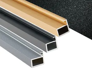 Marco de puerta de aluminio de extrusión de vidrio, 4mm, 5mm, 6mm, perfil de marco de aluminio para muebles, aleación, serie 6000, Western Union o TT