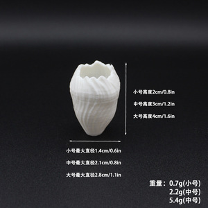 Hiện Đại Mini Trắng nghệ thuật bình cho ngôi nhà búp bê 3D mô hình thiết kế hoa bình Cảnh thu nhỏ đặt ra mô hình quy mô kiến trúc - Product Image 5