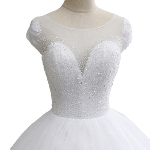 <b>White</b> Ball Gown Wedding Dress Sweetheart Neckline <b>Lace</b> Backless Natural Waist Full Length Bridal Gown - Product Image 5