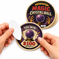 Boletos de Raspar con Ventana y Forma Redonda Personalizados con Temática de Bola Mágica, Impresión CMYK, Datos Variables, Precio de Fábrica