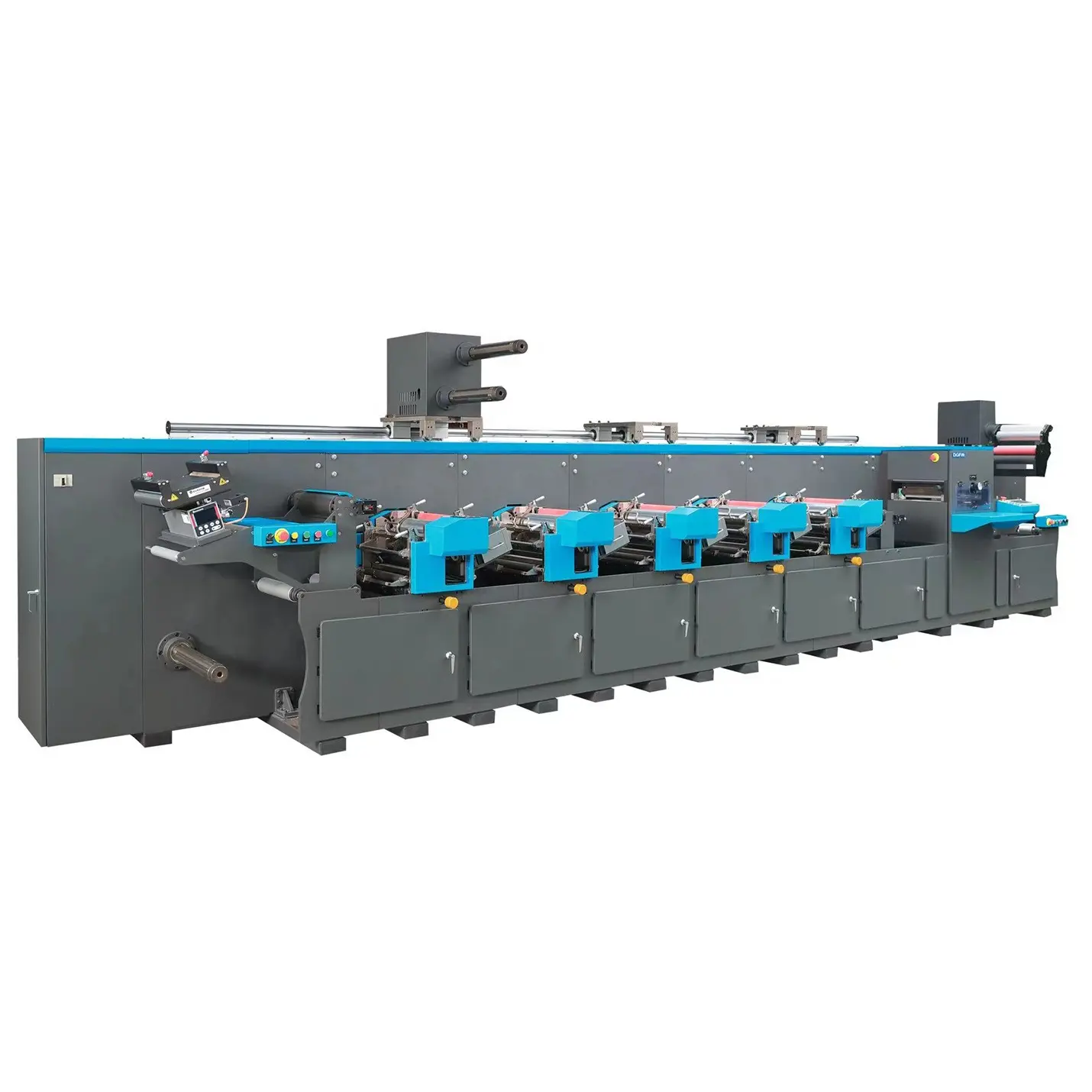 HONTEC FD-350-5C 5-Warna Flexo Printing dan Flat-Bed Mati Mesin Pemotong Sensitif Terhadap Perbedaan Warna