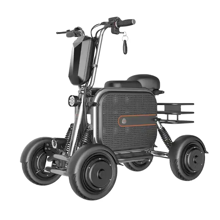 Yüksek hızlı handikap hareketlilik Scooter katlanabilir hafif elektrikli 4 tekerlekli hareketlilik Scooter yaşlı