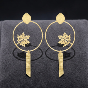Boucles d'oreilles pendantes en laiton plaqué or, pierres précieuses, faites à la main, style ethnique bohème, pour mariage, fiançailles, fête, cadeau tendance, Jaipur - Product Image 4
