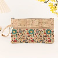 Tas Kosmetik & Tas Ponsel Perjalanan Ramah Lingkungan, Desain Khusus, Model Panjang, dengan Ritsleting, Portabel, Vegan, Dompet Unisex