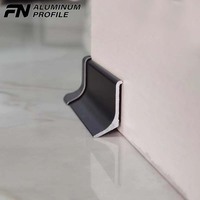 Plinthe de sol en alliage d'aluminium satiné moderne Plinthe en aluminium pour chambre à coucher et cuisine