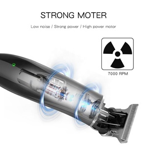 Venta superior Cortadora de cabello para hombres T-blade Cortadora de cabello profesional eléctrica inalámbrica portátil Usb Acero inoxidable 3,7 V Inglés - Product Image 5