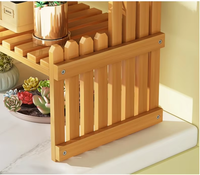 Étagère à double niveau en bambou massif, type échelle moderne, pour vitrine, rangement de pots et livres, salon, durable et écologique