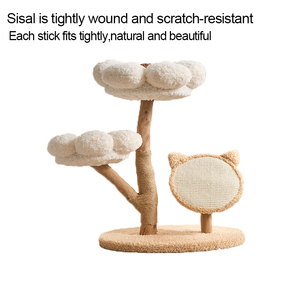 Lit et structure d'escalade en bois écologique, type vertical, résistant à l'usure, sans perte de fibres, pour les pattes de chaton, design moderne et luxueux - Product Image 4