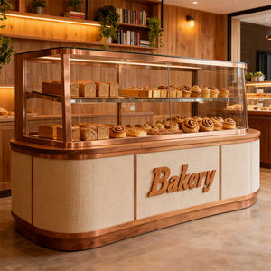 Personalização Padaria Display Counter Showcase madeira Pão Display Stand Bolo Loja Móveis - Product Image 2