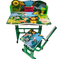 Ensemble table et chaises d'étude réglables en hauteur pour bébés et enfants, rose, vente en gros