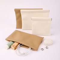 Pochette personnalisée en cuir avec logo sur mesure, 12*12cm, mini pochette carrée à bouton, de haute qualité, pour le rangement des boucles d'oreilles, des bijoux, des sacs cadeaux
