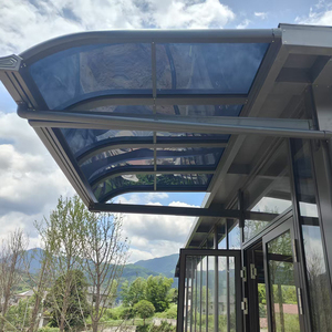 Auvent extérieur économique bricolage avec cadre en aluminium et tôle de toit en polycarbonate pour auvent et écran de fenêtre de balcon - Product Image 3
