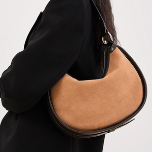 도매 가격 하프 문 겨드랑이 가방 정품 가죽 크로스 바디 가방 여성 빈티지 슬링 가방 - Product Image 1