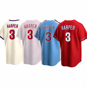 Camiseta de Béisbol Estadounidense Cosida 2026, 3 Bryce Harper, 10 Realmuto, 7 Trea Turner, 28 <span class=keywords><strong>Bohm</strong></span> - Product Image 6