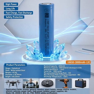 Cellule Li-ion 18650 à décharge rapide pour robots aspirateurs, 12C, 3,68V, 3000mAh, cellule de batterie lithium haute décharge - Product Image 5