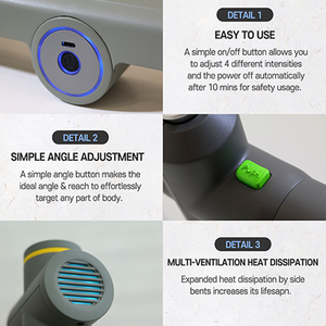 2024 yeni varış 5V 2A DMTGL-9302 toptan taşınabilir elektrikli masaj tabancası kas dinlenmek için - Product Image 5