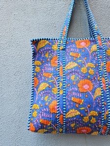 Bolsa de mano grande acolchada de algodón, estilo étnico bohemio, para compras, uso diario, tipo shopper. - Product Image 5