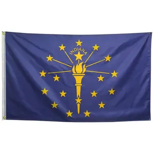 3x5 ft Indiana Flag For Outside, IN State Flags Longest Lasting, Double Sided Indiana State Flag