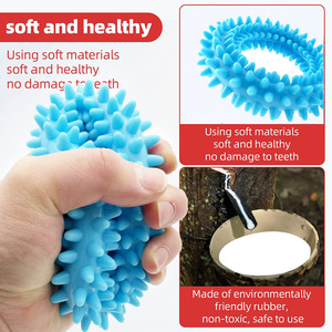 צעצועי נשכן לכלבים עמידים וידידותיים לסביבה, צעצועי לעיסה לא רעילים לגורים, טדי, קולי וכלבים גדולים - Product Image 3