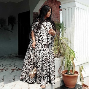 Robes imprimées africaines bon marché Robes à encolure en dentelle pour femmes africaines Manches chauve-souris <span class=keywords><strong>Boubou</strong></span> - Product Image 2