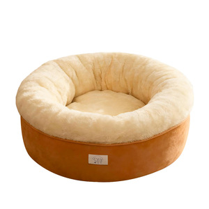 Herstellergroßhandel Verdicktes Winter-Haustierbett Halbgeschlossene Hundehütte Warmes Tuch Tiefschlaf-Hundebett Katzenbett - Product Image 5