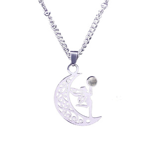 All'ingrosso Design moderno luna elfo ala naturale Howlite pietre preziose collana ciondolo migliore scelta per i regali <span class=keywords><strong>agli</strong></span> <span class=keywords><strong>amici</strong></span> - Product Image 1