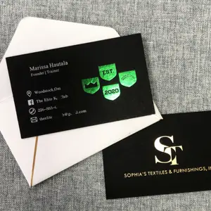 luxury die cut small black blank thick name business card embossed golden business cards printing logo