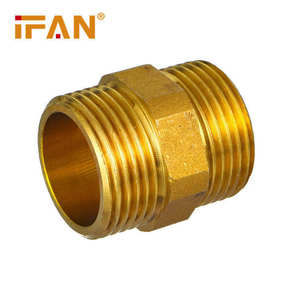 Ifan fabricant plomberie laiton Famale filetage mamelon Mamelon raccords de tuyauterie en laiton - Product Image 2
