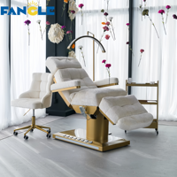 Lit de beauté à 3 moteurs, lit de massage électrique, lit de luxe incurvé pour extensions de cils, lits d'extension de cils, lit facial de salon - Vente chaude