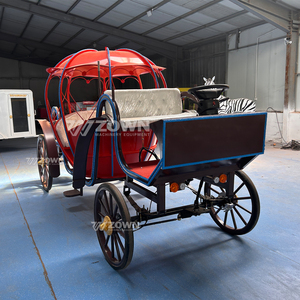 Carruaje Eléctrico para Bodas ZOWN Rojo con Detalles Azules, Cuatro Ruedas, para Uso en Ceremonias - Product Image 6