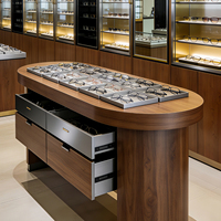 Présentoir mural optique moderne pour magasin de lunettes de mode, présentoir en bois pour lunettes de soleil tendance, vitrine pour lunettes de vue