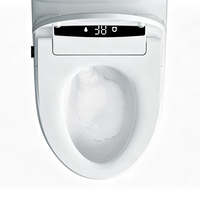 Siège de toilette intelligent électrique avec bidet intégré, couvercle de toilette automatique électronique, siège WC allongé chauffant avec lavage arrière et hygiène féminine