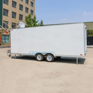 รถพ่วงขายอาหารเคลื่อนที่สแตนเลส Chammp พร้อมอุปกรณ์ครัวครบครัน บริการบาร์บีคิว อาหารจานด่วน ไอศกรีม และขนมหวาน สำหรับใช้งานกลางแจ้ง - Product Image 1