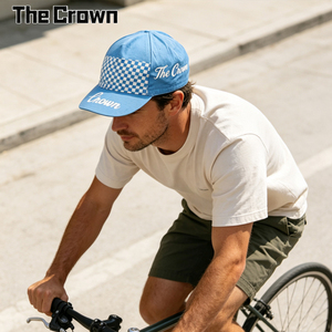 Custom Logo Nylon Printed Cycling Casquette Cap Wholesale Bulk Checkerboard Plaid <b>Band</b> <b>Hat</b> Short Brim Manufacturer - Product Image 1