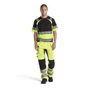 BLAKLADER - 155218113399D100 Pantalon haute visibilité stretch Jaune/Noir-EAN 7330509546505 HI-VIS WORKWEAR - Product Image 3