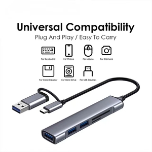 5 trong 1 đa cổng <span class=keywords><strong>HUB</strong></span> USB3.0 5Gbps mở rộng Dock <span class=keywords><strong>Hub</strong></span> PD 100W Loại C Extender <span class=keywords><strong>Hub</strong></span> plug and play cho PC máy tính máy tính xách tay - Product Image 6
