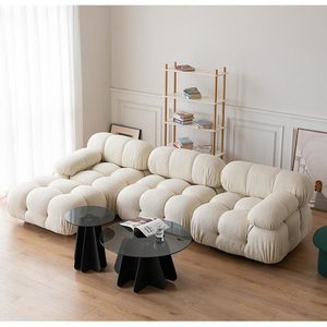 Canapé en tissu Ario Fleece pour petit appartement, salon, style minimaliste, module modulable, ensemble de canapés de détente - Product Image 3
