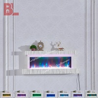 Cheminée électrique murale à 3 faces au design moderne avec cristaux de diamant éclatants, vente en gros du fabricant